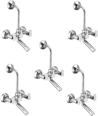 

Oleanna ModelMT-15 Metro Telephonic Wall Mixer With 115Mm Long Bend Pipe With Provision For Over Head Shower (Disc Fitting | Quarter Turn | Form Flow) (Pack of 5 Pcs) Mixer Faucet(Wall Mount Installation Type)