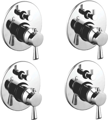 

Oleanna ASCF-16 Fancy 4 Way Complete Divertor Set And Addons Body Of Single Lever Concealed, Mixers And Divertor For Bath And Shower System (High Quality Cartridges | Quarter Turn) (Pack of 4 Pcs) Diverter Faucet(Wall Mount Installation Type)