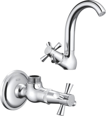 

Sheetal COMBO-2507-2504 Sheetal - EX Pillar Cock With Regular Swinging Spout Angular Stop Cock Combo Stop Cock Faucet(Single Handle Installation Type)