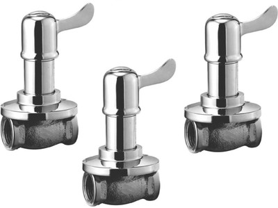 

Oleanna ALCOM-06 Magic Concealed Stop Cock 1/2" (15mm) With Concealed Flange (Concealed Disc Fittting | Quarter Turn) (Pack of 3 Pcs) Stop Cock Faucet(Wall Concealed Installation Type)