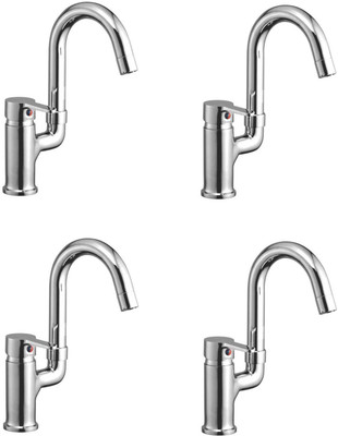 

Oleanna ASCO-11 Orange Single Lever Sink Mixer Table Mounted With Connection Pipe With Hot & Cold Water Feature (High Quality Cartridges | Quarter Turn | Form Flow) (Pack of 4 Pcs) Mixer Faucet(Vessel Installation Type)
