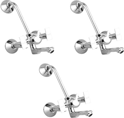 

Oleanna ALCOGL-16 Global Telephonic Wall Mixer With 115Mm Long Bend Pipe With Provision For Over Head Shower (Disc Fitting | Quarter Turn | Form Flow) (Pack of 3 Pcs) Mixer Faucet(Wall Mount Installation Type)