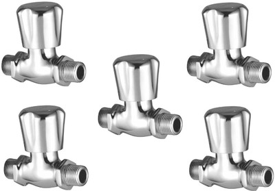 

Oleanna ModelC-06 Caliber Stop Cock Male Chrome Finishing (Rising Fitting | Full Turn) (Pack of 5 Pcs) Stop Cock Faucet(Wall Mount Installation Type)