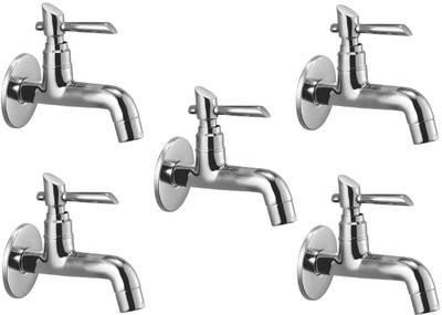 

Oleanna ModelF-04 Fancy Long Nose Bib Cock With Wall Flange Long Body Tap (Disc Fitting | Quarter Turn | Form Flow) (Pack of 5 Pcs) Pillar Tap Faucet(Wall Mount Installation Type)
