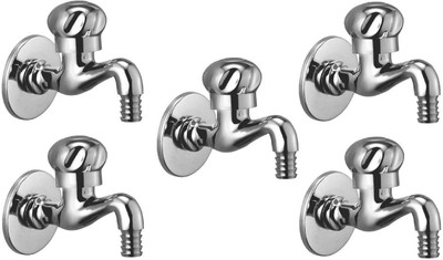 

Oleanna ModelMN-06 Moon Bib Tap Nozzle Cock With Wall Flange (Disc Fitting | Quarter Turn) (Pack of 5 Pcs) Nozzle Cock Faucet(Wall Mount Installation Type)