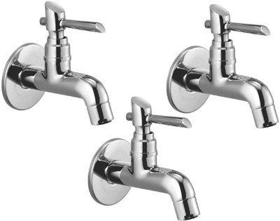 

Oleanna ALCOF-01 Fancy Bib Cock With Wall Flange (Disc Fitting | Quarter Turn | Form Flow) (Pack of 3 Pcs) Bib Tap Faucet(Wall Mount Installation Type)