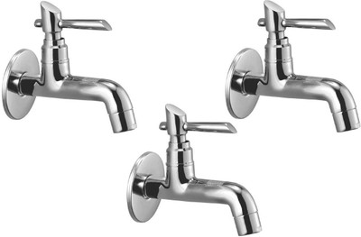 

Oleanna ALCOF-04 Fancy Long Nose Bib Cock With Wall Flange Long Body Tap (Disc Fitting | Quarter Turn | Form Flow) (Pack of 3 Pcs) Pillar Tap Faucet(Wall Mount Installation Type)
