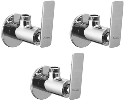 

Oleanna ALCOG-02 Golf Angle Valve With Wall Flange Agular Stop Cock (Disc Fitting | Quarter Turn) (Pack of 3 Pcs) Angle Cock Faucet(Wall Mount Installation Type)