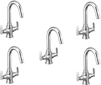 

Oleanna ModelD-11 Desire Center Hole Basin Mixer With Connection Pipe With Hot & Cold Water Feature (Disc Fitting | Quarter Turn | Form Flow) (Pack of 5 Pcs) Mixer Faucet(Deck Mount Installation Type)