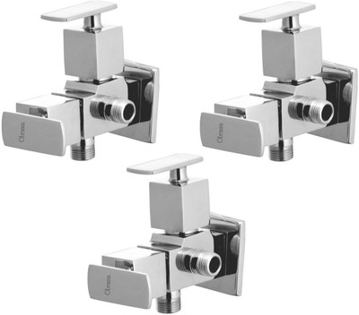 

Oleanna ALCOK-06 Kubix 2 In 1 Angle Valve With Wall Flange 2-Way Agular Stop Cock (Disc Fitting | Quarter Turn) (Pack of 3 Pcs) Angle Cock Faucet(Wall Mount Installation Type)