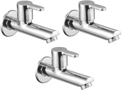 

Oleanna ALCOO-02 Orange Long Nose Bib Cock With Wall Flange Long Body Tap (Disc Fitting | Quarter Turn | Form Flow) (Pack of 3 Pcs) Pillar Tap Faucet(Wall Mount Installation Type)