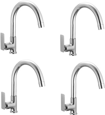 

Oleanna ASCG-08 Golf Swan Neck Pillar Tap With Swivel Spout For Sink And Basin Kitchen And Bathroom (Disc Fitting | Quarter Turn | Form Flow) (Pack of 4 Pcs) Disc Faucet(Deck Mount Installation Type)