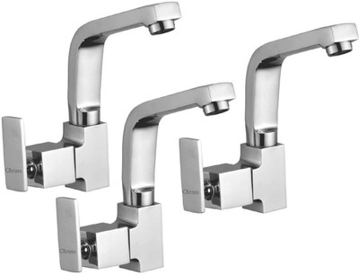 

Oleanna ALCOK-09 Kubix Swan Neck Pillar Tap With Swivel Spout For Sink And Basin Kitchen And Bathroom (Disc Fitting | Quarter Turn | Form Flow) (Pack of 3 Pcs) Disc Faucet(Deck Mount Installation Type)