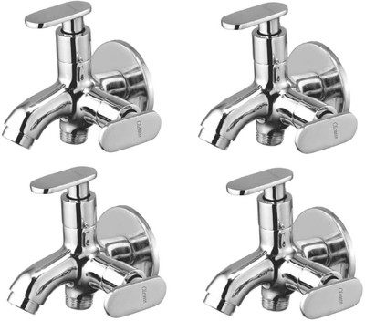 

Oleanna ASCMT-07 Metro 2 In 1 Bib Cock With Wall Flange Bib Tap (Disc Fitting | Quarter Turn | Form Flow) (Pack of 4 Pcs) Bib Tap Faucet(Wall Mount Installation Type)