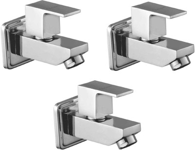 

Oleanna ALCOS-01 Square Bib Cock With Wall Flange (Disc Fitting | Quarter Turn | Form Flow) (Pack of 3 Pcs) Bib Tap Faucet(Wall Mount Installation Type)