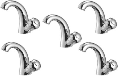 

Oleanna ModelMN-08 Moon Swan Neck Pillar Tap With Swivel Spout For Sink And Basin Kitchen And Bathroom (Disc Fitting | Quarter Turn | Form Flow) (Pack of 5 Pcs) Disc Faucet(Deck Mount Installation Type)