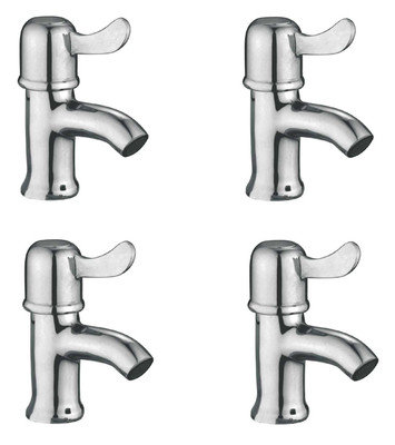 

Oleanna ASCM-03 Magic Pillar Cock Chrome Finishing (Disc Fitting | Quarter Turn | Form Flow) (Pack of 4 Pcs) Pillar Tap Faucet(Deck Mount Installation Type)