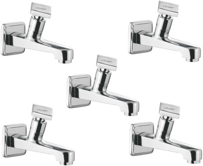 

Oleanna ModelMY-03 Melody Long Nose Bib Cock With Wall Flange Long Body Tap (Disc Fitting | Quarter Turn | Form Flow) (Pack of 5 Pcs) Pillar Tap Faucet(Wall Mount Installation Type)