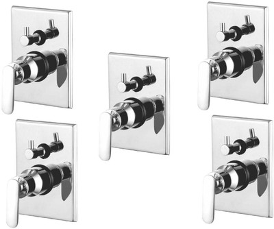 

Oleanna ModelSD-15 Speed 4 Way Complete Divertor Set And Addons Body Of Single Lever Concealed, Mixers And Divertor For Bath And Shower System (High Quality Cartridges | Quarter Turn) (Pack of 5 Pcs) Diverter Faucet(Wall Mount Installation Type)