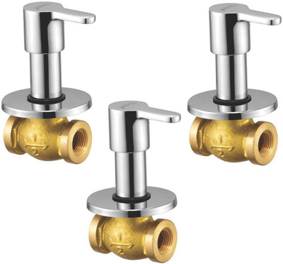 

Oleanna ALCOO-03 Orange Concealed Stop Cock 1/2" (15mm) With Concealed Flange (Concealed Disc Fittting | Quarter Turn) (Pack of 3 Pcs) Stop Cock Faucet(Wall Concealed Installation Type)