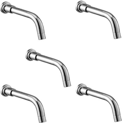 

Oleanna ModelF-17 Fancy Plain Spout With Wall Flange Used For Divertor, Concealed,Angular Cock Bath Tub Spout Chrome (Pack of 5 Pcs) Spout Faucet(Spout Installation Type)