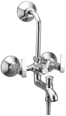 

Oleanna D-14 Desire Wall Mixer 3 in 1 with 115Mm Bend Pipe and Provision for Over Head and Hand Shower (Disc Fitting | Quarter Turn | Form Flow) Mixer Faucet(Wall Mount Installation Type)