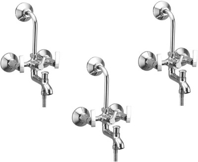 

Oleanna ALCOD-14 Desire Wall Mixer 3 in 1 with 115Mm Bend Pipe and Provision for Over Head and Hand Shower (Disc Fitting | Quarter Turn | Form Flow) (Pack of 3 Pcs) Mixer Faucet(Wall Mount Installation Type)
