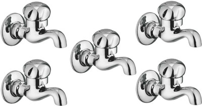 

Oleanna ModelMN-01 Moon Bib Cock With Wall Flange (Disc Fitting | Quarter Turn | Form Flow) (Pack of 5 Pcs) Bib Tap Faucet(Wall Mount Installation Type)