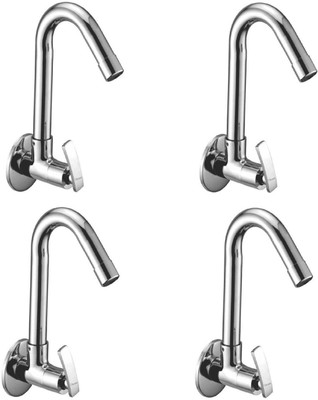 

Oleanna ASCD-08 Desire Sink Tap With Wall Flange Sink Cock With Swivel Casted Spout Wall Mounted (Disc Fitting | Quarter Turn | Form Flow) (Pack of 4 Pcs) Compression Faucet(Wall Mount Installation Type)