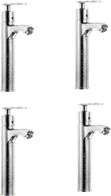 

Oleanna ASCSD-16 Speed Single Lever Basin Mixer Tall Body 12" Long with 450Mm Flexible Hose and Hot & Cold Water Feature (High Quality Cartridges | Quarter Turn | Form Flow) (Pack of 4 Pcs) Mixer Faucet(Deck Mount Installation Type)
