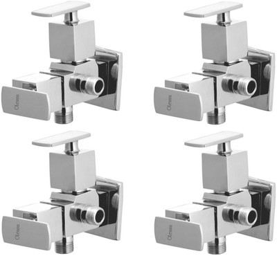 

Oleanna ASCK-06 Kubix 2 In 1 Angle Valve With Wall Flange 2-Way Agular Stop Cock (Disc Fitting | Quarter Turn) (Pack of 4 Pcs) Angle Cock Faucet(Wall Mount Installation Type)