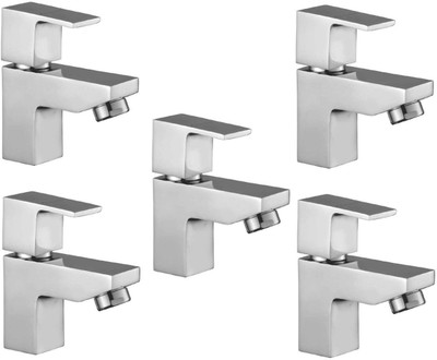 

Oleanna ModelS-03 Square Pillar Cock Chrome Finishing (Disc Fitting | Quarter Turn | Form Flow) (Pack of 5 Pcs) Pillar Tap Faucet(Deck Mount Installation Type)