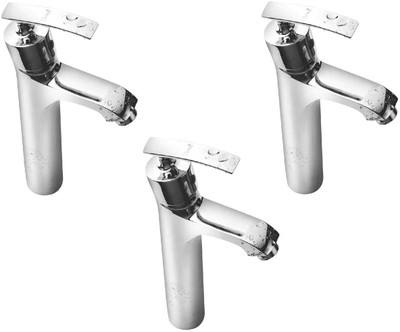 

Oleanna ALCOD-16 Desire Single Lever Basin Mixer Tall Body 12" Long with 450Mm Flexible Hose and Hot & Cold Water Feature (High Quality Cartridges | Quarter Turn | Form Flow) (Pack of 3 Pcs) Mixer Faucet(Deck Mount Installation Type)