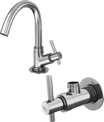 

Sheetal COMBO-2007-2004 Nile Pillar Cock With Regular Swinging Spout and Angular Stop Cock Combo Flange Faucet(Wall Mount Installation Type)