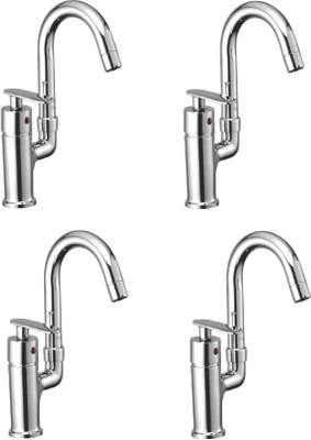 

Oleanna ASCMT-13 Metro Single Lever Sink Mixer Table Mounted With Connection Pipe With Hot & Cold Water Feature (High Quality Cartridges | Quarter Turn | Form Flow) (Pack of 4 Pcs) Mixer Faucet(Vessel Installation Type)