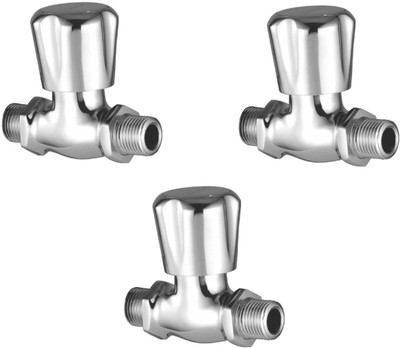 

Oleanna ALCOC-06 Caliber Stop Cock Male Chrome Finishing (Rising Fitting | Full Turn) (Pack of 3 Pcs) Stop Cock Faucet(Wall Mount Installation Type)