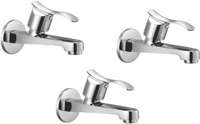 

Oleanna ALCOA-04 Angel Long Nose Bib Cock With Wall Flange Long Body Tap (Disc Fitting | Quarter Turn | Form Flow) (Pack of 3 Pcs) Pillar Tap Faucet(Wall Mount Installation Type)