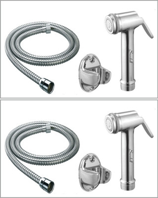 

Snowbell HF2-401 Lite With 1 Meter Flexible Tube And Wall Hook Set Of 2 Health Faucet(Single Handle Installation Type)