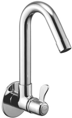 

Oleanna M-07 Magic Sink Tap With Wall Flange Sink Cock With Swivel Casted Spout Wall Mounted (Disc Fitting | Quarter Turn | Form Flow) Compression Faucet(Wall Mount Installation Type)