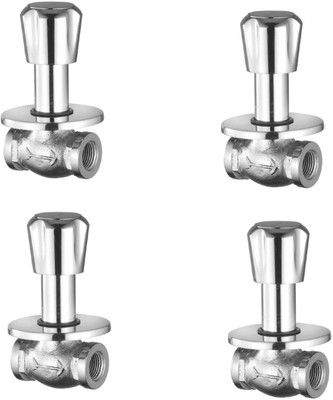 

Oleanna ASCC-04 Caliber Concealed Stop Cock 1/2" (15mm) With Concealed Flange (Concealed Disc Fittting | Quarter Turn) (Pack of 4 Pcs) Stop Cock Faucet(Wall Concealed Installation Type)