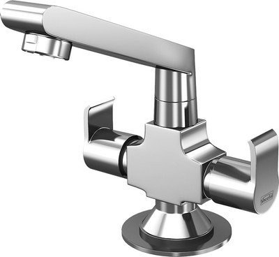 

Sheetal 1911 Liva Center Hole Basin Mixer Without Pop-Up West System Cartridge Faucet(Centerset Installation Type)