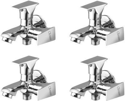 

Oleanna ASCGL-07 Global 2 In 1 Bib Cock With Wall Flange Bib Tap (Disc Fitting | Quarter Turn | Form Flow) (Pack of 4 Pcs) Bib Tap Faucet(Wall Mount Installation Type)