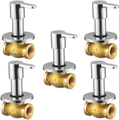 

Oleanna ModelO-03 Orange Concealed Stop Cock 1/2" (15mm) With Concealed Flange (Concealed Disc Fittting | Quarter Turn) (Pack of 5 Pcs) Stop Cock Faucet(Wall Concealed Installation Type)