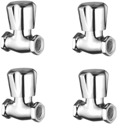 

Oleanna ASCC-05 Caliber Stop Cock Female Chrome Finishing (Rising Fitting | Full Turn) (Pack of 4 Pcs) Stop Cock Faucet(Wall Mount Installation Type)