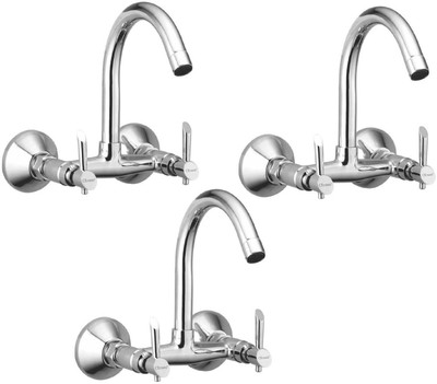 

Oleanna ALCOF-10 Fancy Sink Mixer With Hot & Cold Water Feature (Disc Fitting | Quarter Turn | Form Flow) (Pack of 3 Pcs) Mixer Faucet(Wall Mount Installation Type)