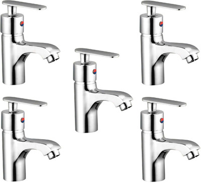 

Oleanna ModelMT-14 Metro Single Lever Basin Mixer With Connection Pipe With Hot & Cold Water Feature (High Quality Cartridges | Quarter Turn | Form Flow) (Pack of 5 Pcs) Mixer Faucet(Deck Mount Installation Type)