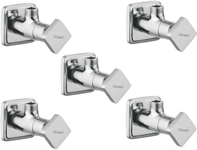 

Oleanna ModelMY-02 Melody Angle Valve With Wall Flange Agular Stop Cock (Disc Fitting | Quarter Turn) (Pack of 5 Pcs) Angle Cock Faucet(Wall Mount Installation Type)