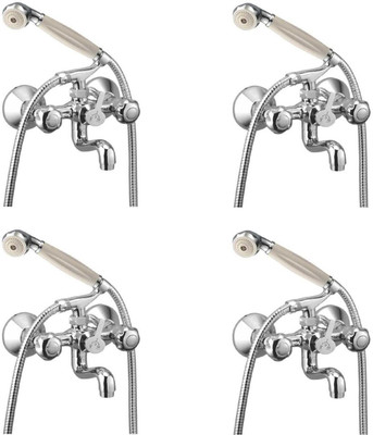 

Oleanna ASCMN-10 Moon Telephonic Wall Mixer with Crutch and Hand Shower Set Included (Disc Fitting | Quarter Turn | Form Flow) (Pack of 4 Pcs) Mixer Faucet(Wall Mount Installation Type)