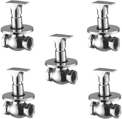 

Oleanna ModelGL-06 Global Flush Cock 25MM [1"] Chrome Finishing (Disc Fitting | Quarter Turn) (Pack of 5 Pcs) Flush Cock Faucet(Wall Mount Installation Type)