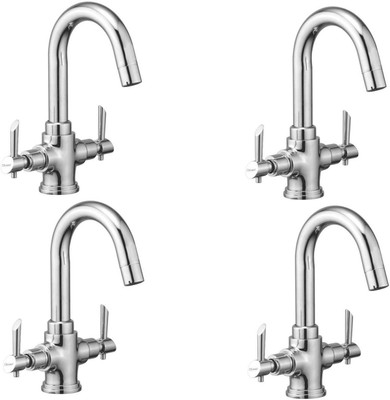 

Oleanna ASCF-09 Fancy Center Hole Basin Mixer With Connection Pipe With Hot & Cold Water Feature (Disc Fitting | Quarter Turn | Form Flow) (Pack of 4 Pcs) Mixer Faucet(Deck Mount Installation Type)